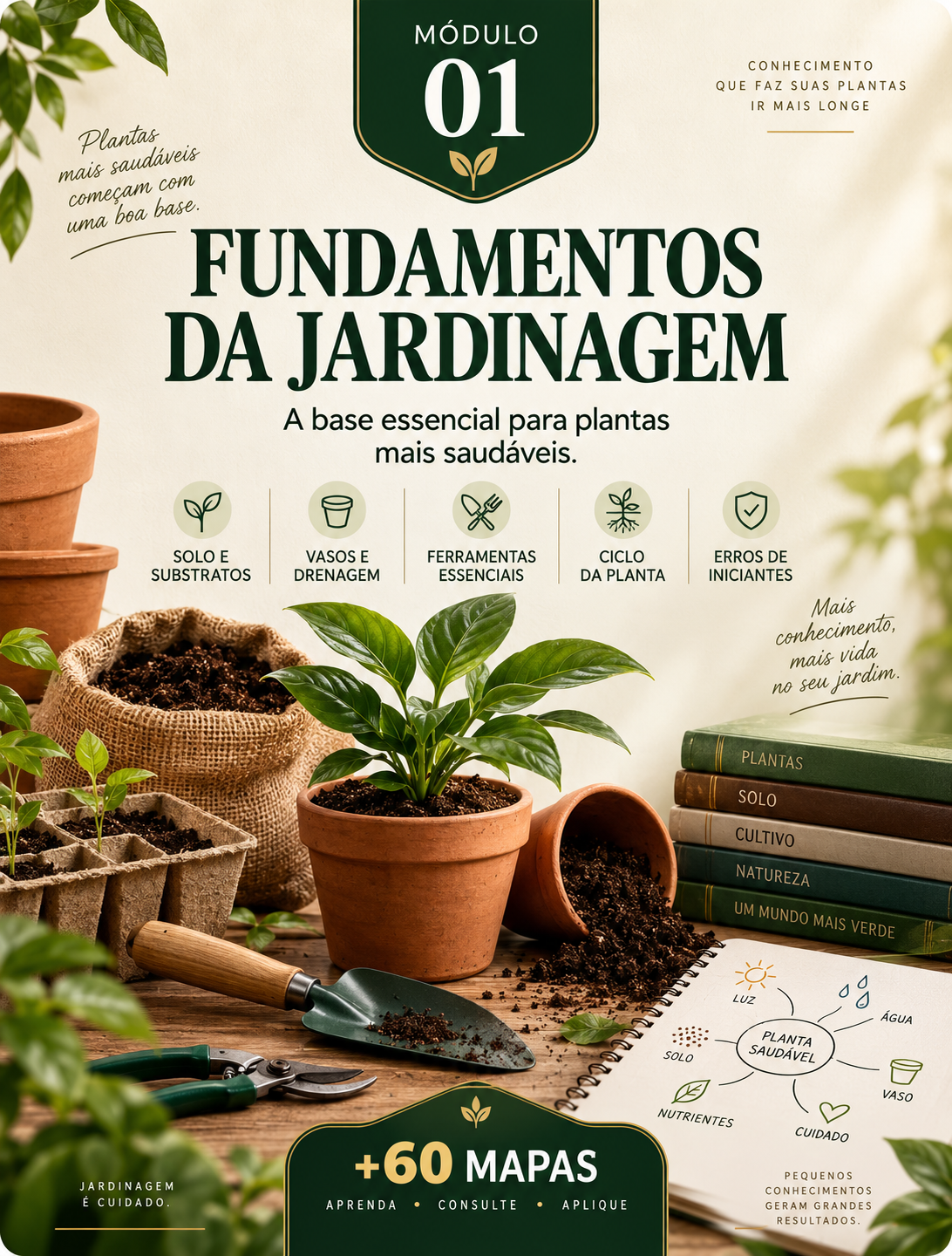Capa do módulo 1 — Fundamentos da jardinagem